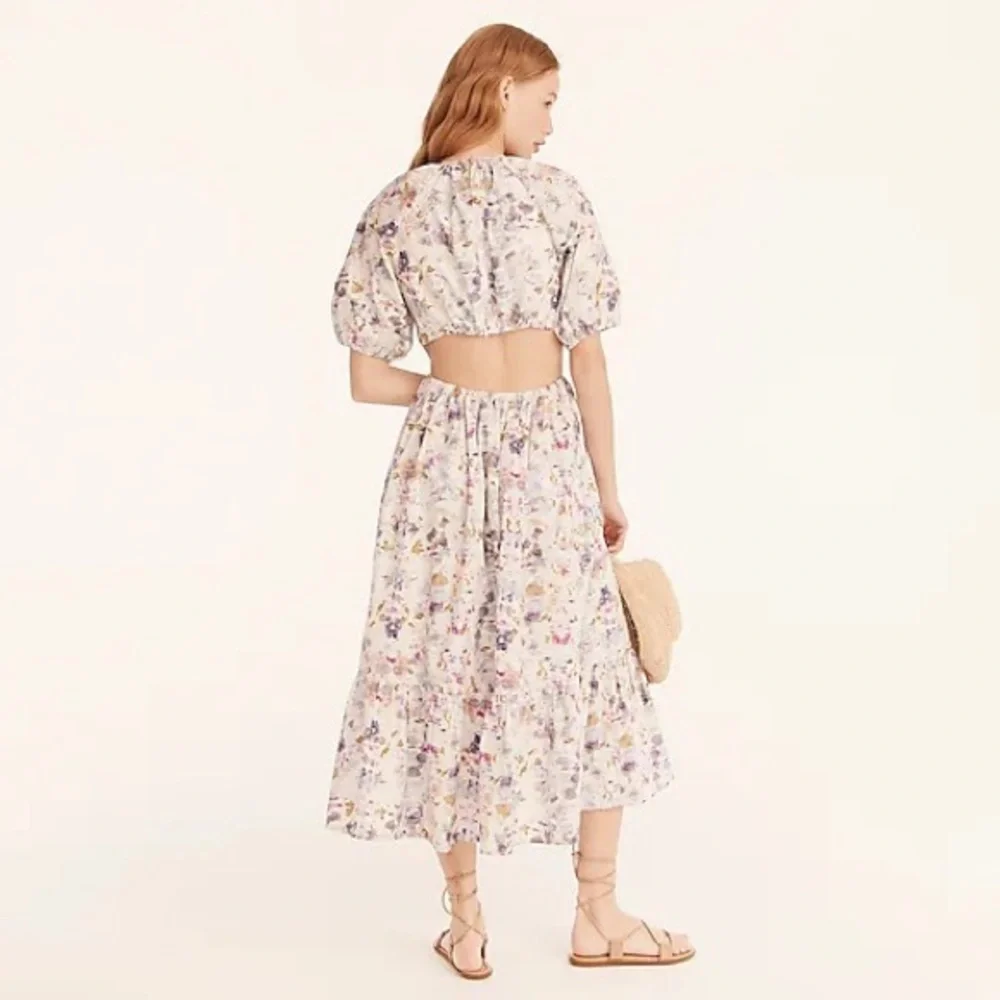 Flora Obscura X J. Crew Side Cutout Dress in Kaleidoscope Floral (8) - Picture 2 of 15
